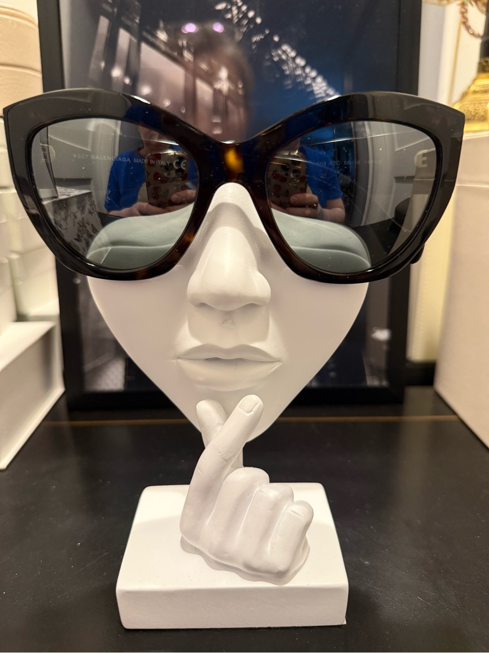 Balenciaga Women's Oversized Sunglasses - Tortoise Black Frame